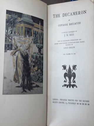 THE DECAMERON OF GIOVANNI BOCCACCIO (Unexpurgated) Two Volumes in One.