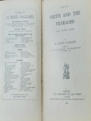 SMITH AND THE PHARAOHS And Other Tales.