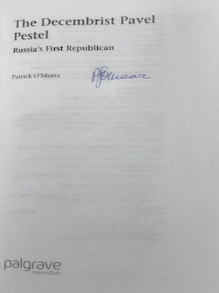 THE DECEMBRIST PAVEL PESTEL Russia's First Republican.