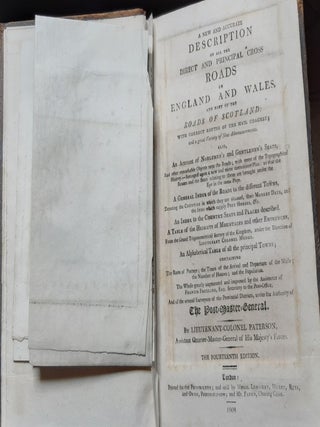 PATERSON'S ROADS A New and Accurate Description of All Direct and Principal Cross Roads in England and Wales and Part of the Roads of Scotland...