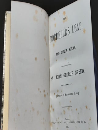THE BORDERER'S LEAP And Other Poems.