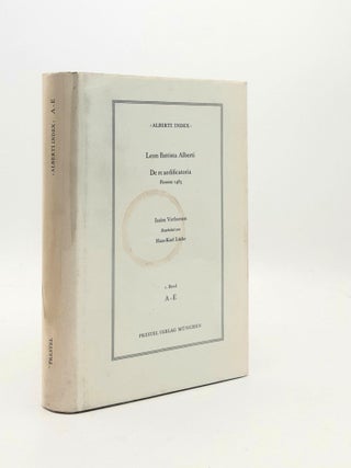 Item #189081 ALBERTI INDEX Leon Battisti Alberti De re aedificatoria Florenz 1485 Index Verborum...
