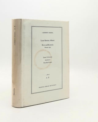 Item #189081 ALBERTI INDEX Leon Battisti Alberti De re aedificatoria Florenz 1485 Index Verborum...