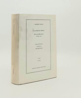 Item #189082 ALBERTI INDEX Leon Battisti Alberti De re aedificatoria Florenz 1485 Index Verborum...