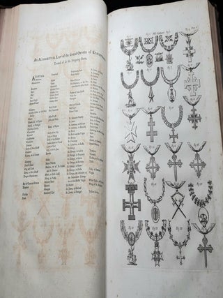 A COMPLETE BODY OF HERALDRY Containing an Historical Enquiry Into the Origins of Armories and the Rise and Progress of Heraldry... Glover's Ordinary of Arms Augmented and Improved... An Alphabet of Arms... And a Copious Glossary... Volume I.