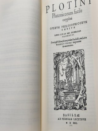PLOTINI OPERA OMNIA Cum Latina Marsilii Ficini Interpretatione et Commentatione.