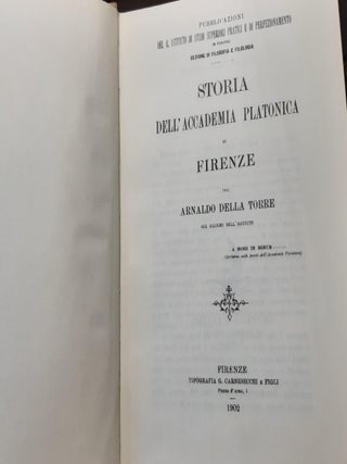 STORIA DELL' ACCADEMIA PLATONICA DI FIRENZE