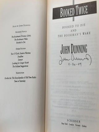 CLIFF JANEWAY NOVELS 5 Volumes The Bookman's Wake, Booked Twice Booked to Die and the Bookman's Wake, The Bookman's Promise, The Sign of the Book, The Bookwoman's Last Fling.
