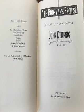 CLIFF JANEWAY NOVELS 5 Volumes The Bookman's Wake, Booked Twice Booked to Die and the Bookman's Wake, The Bookman's Promise, The Sign of the Book, The Bookwoman's Last Fling.