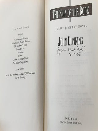 CLIFF JANEWAY NOVELS 5 Volumes The Bookman's Wake, Booked Twice Booked to Die and the Bookman's Wake, The Bookman's Promise, The Sign of the Book, The Bookwoman's Last Fling.