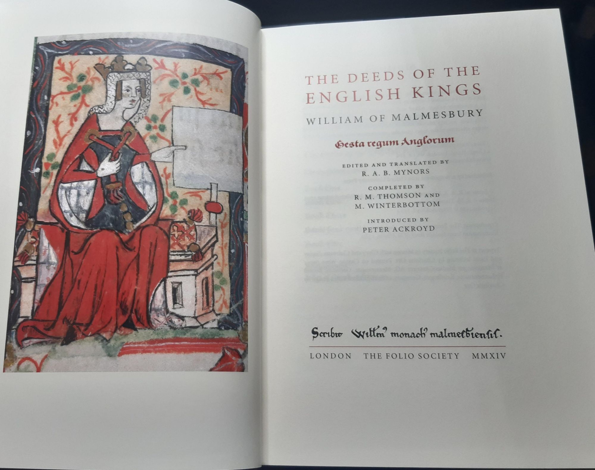 Gesta Ruk THE DEEDS OF THE ENGLISH KINGS Gesta Regum Anglorum | MYNORS R. A B ...