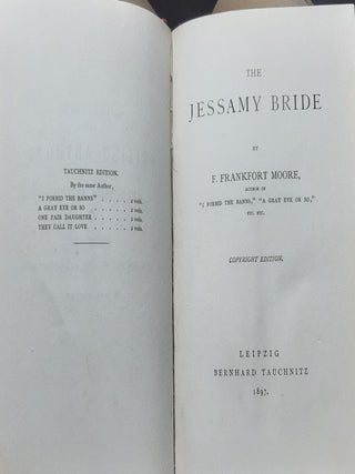 THE JESSAMY BRIDE (Tauchnitz Collection of British Authors).