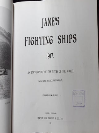 JANE'S FIGHTING SHIPS 1917 An Encyclopedia of the Navies of the World.