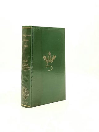 Item #195893 BEN JONSON Complete Critical Edition Volume III The Tale of a Tub, The Case is...