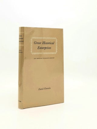 Item #195957 GREAT HISTORICAL ENTERPRISES Problems in Monastic History. KNOWLES David