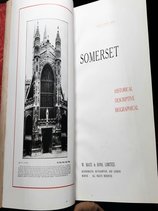 SOMERSET Historical Descriptive Biographical (Mate's County Series).