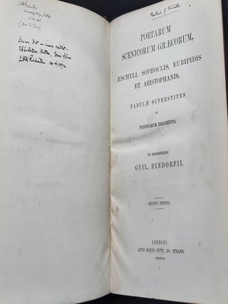 POETARUM SCENICORUM GRAECORUM Aeschyli Sophoclis Euripidis et Aristophanis Fabulae Superstites et Perditarum Fragmenta Editio Tertia.