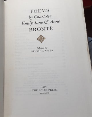 POEMS BY THE BRONTE SISTERS Charlotte Emily Jane & Anne Bronte.