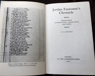 JORDAN FANTOSME'S CHRONICLE Edited with Introduction and Notes.