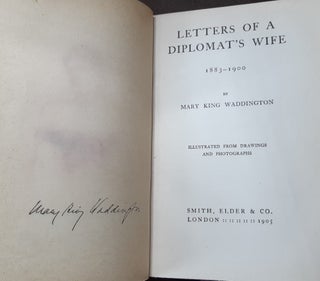 LETTERS OF A DIPLOMAT'S WIFE 1883-1900.