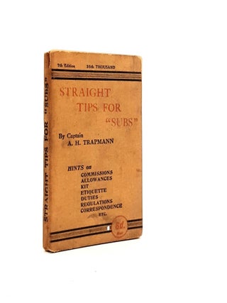 Item #197726 STRAIGHT TIPS FOR SUBS Hints on Commissions Allowances Kit Etiquette Duties...