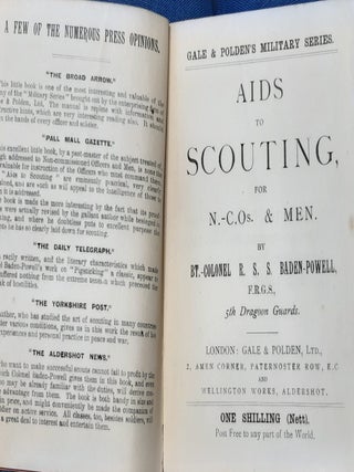AIDS TO SCOUTING FOR N.C.Os & MEN (Gale & Polden's Military Series).