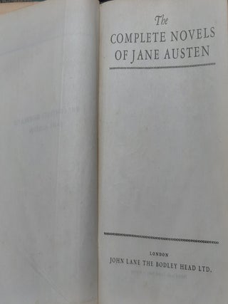 THE COMPLETE NOVELS OF JANE AUSTEN Complete in One Volume.