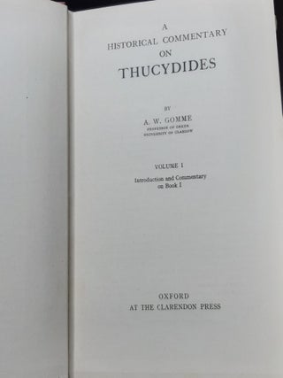A HISTORICAL COMMENTARY ON THUCYDIDES Volume I Introduction and Commentary on Book I.