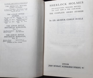 SHERLOCK HOLMES The Complete Short Stories His Adventures, Memoirs, Return, His Last Bow and the Case-Book.