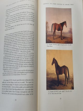 THE RACE HORSES OF AMERICA 1832-1872 Portraits and Other Paintings by Edward Troye.
