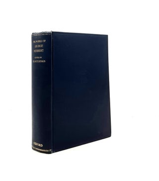 Item #198850 THE WORKS OF GEORGE HERBERT Edited with a Commentary. HUTCHINSON F. E HERBERT George