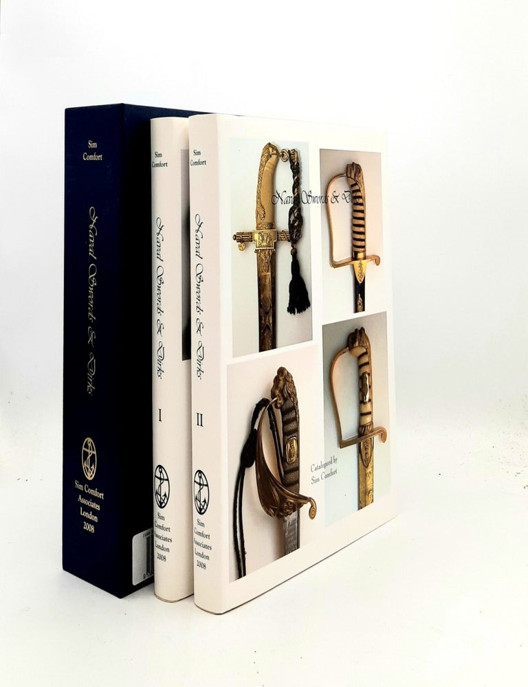 Item #198890 NAVAL SWORDS & DIRKS A Study of British French & American Naval Swords Cutlasses & Dirks During the Age of Fighting Sail In 2 Volumes with Supplement The Relics of Captain Robert Cuthbert. COMFORT Sim.