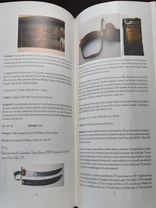 NAVAL SWORDS & DIRKS A Study of British French & American Naval Swords Cutlasses & Dirks During the Age of Fighting Sail In 2 Volumes with Supplement The Relics of Captain Robert Cuthbert.