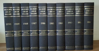 Item #38227 HALSBURY'S LAWS OF ENGLAND Annual Abridgement 1981 - 1990. MUGFORD Kenneth,...