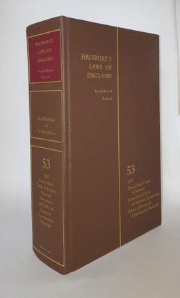 Item #51812 HALSBURY'S LAWS OF ENGLAND Volume 53 1995 Consolidated Tables of Statutes Statutory...