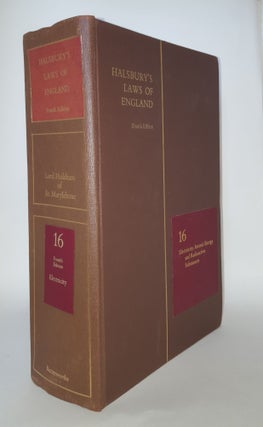 Item #51842 HALSBURY'S LAWS OF ENGLAND Volume 16 Electricity Atomic Energy And Radioactive...