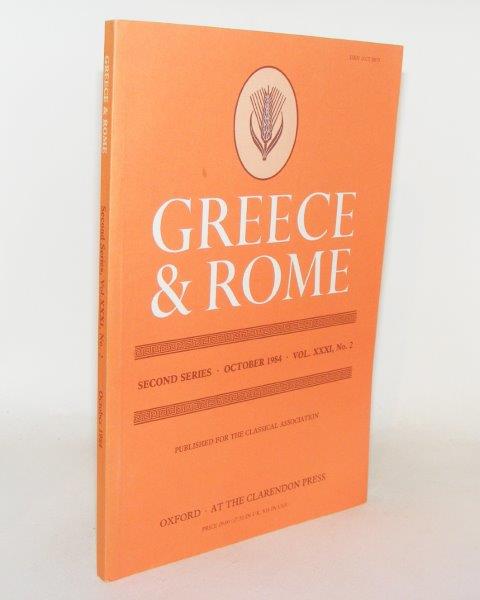 McAUSLAN Ian, WALCOT P. - Greece & Rome Second Series April 1983 Vol XXX No 1