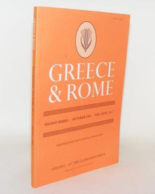 Item #91032 GREECE & ROME Second Series April 1983 Vol XXX No 1. WALCOT P. McAUSLAN Ian