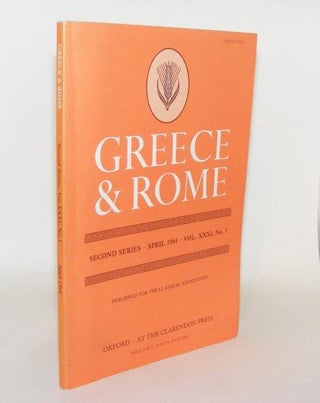 Item #91033 GREECE & ROME Second Series October 1983 Vol XXX No 2. WALCOT P. McAUSLAN Ian