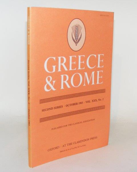 McAUSLAN Ian, WALCOT P. - Greece & Rome Second Series April 1984 Vol XXXI No 1